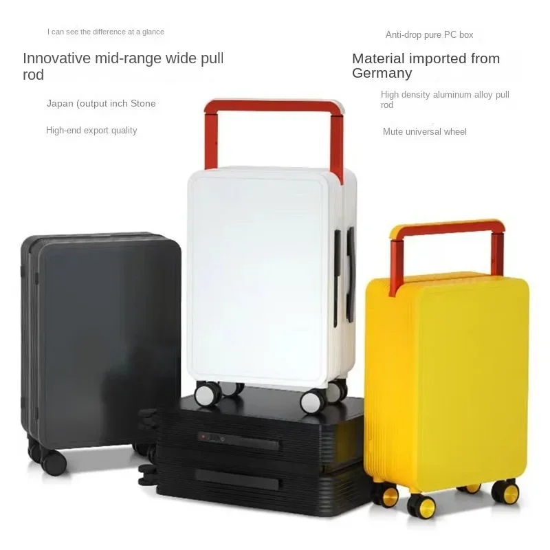 valise à poignée large pour hommes et femmes, bagage à roulettes, roues tournantes, sac de voyage, cabine, mot de passe, bagages à roulettes, haute qualité, 20/24 pouces