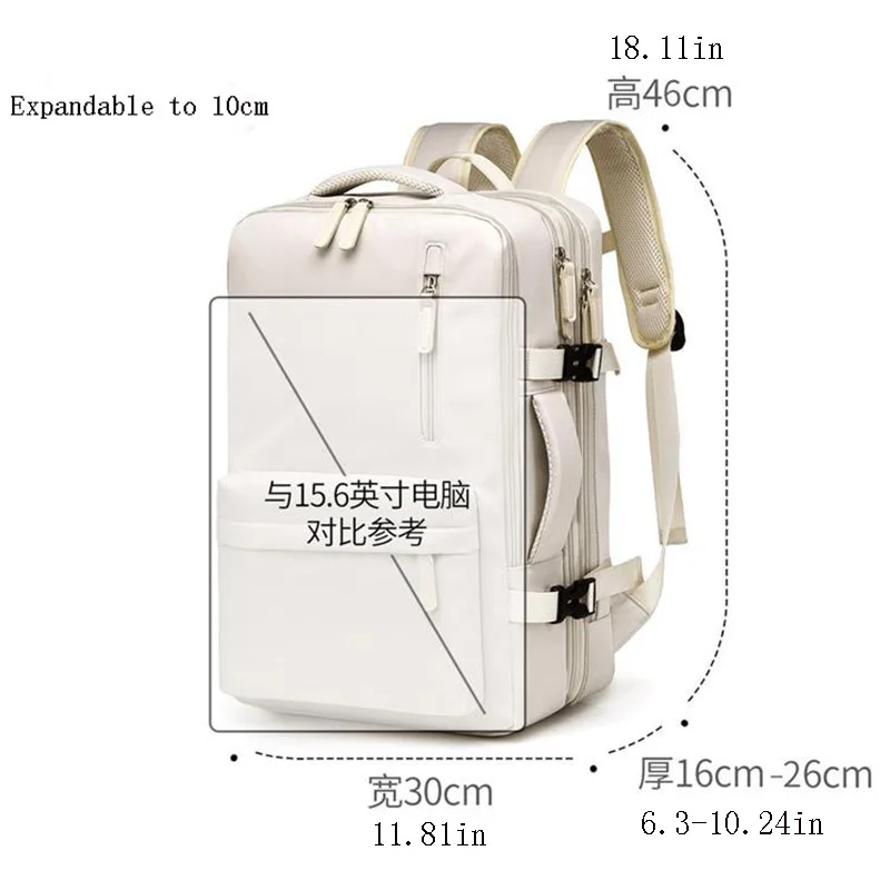 sac à dos de voyage 46x30x20 cabine étanche y2k sacs carryon pour ordinateur portable 15.6 pouces haute qualité ryanair avec chargement usb sport