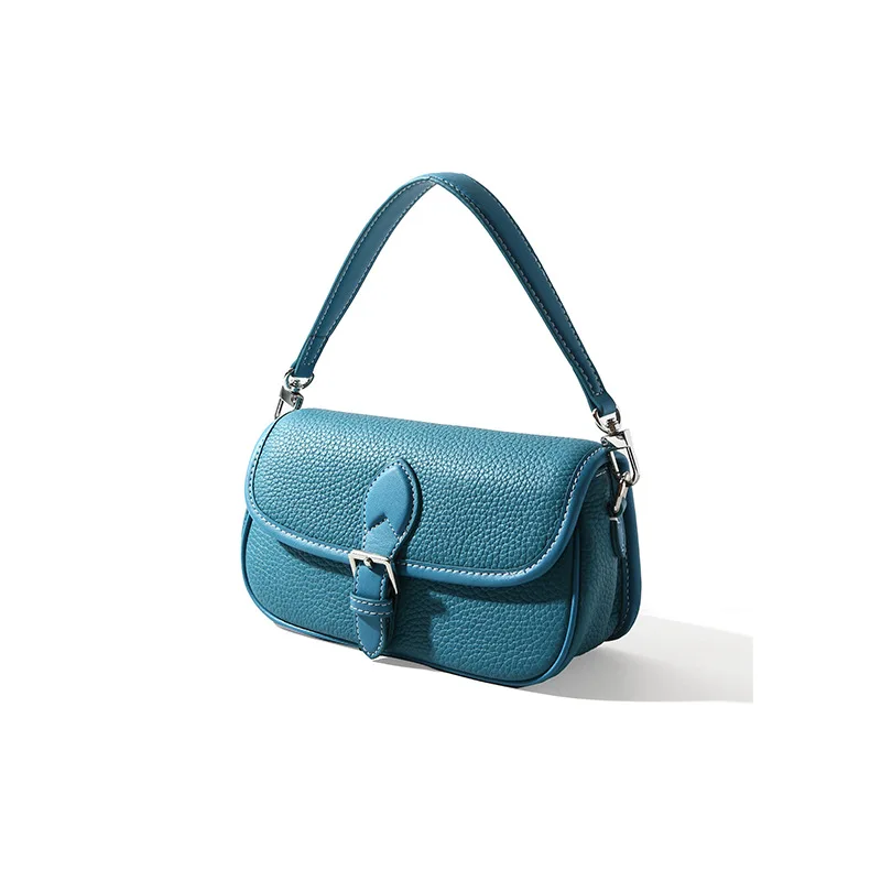 ins chic simple printemps été pochette à usage quotidien première couche en cuir de vache femmes sac à bandoulière petit loisirs beige rose sac à main