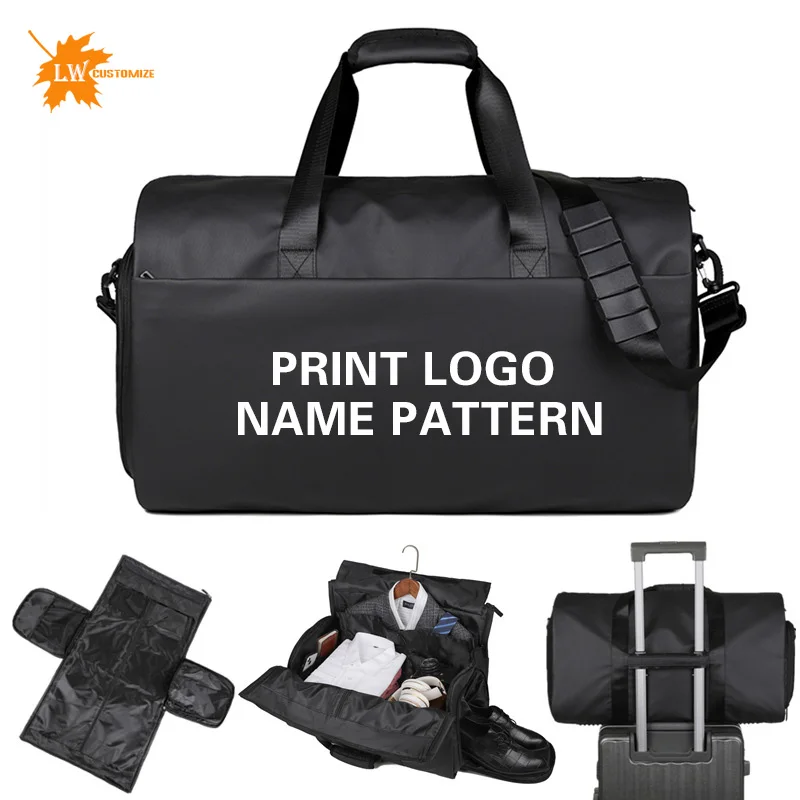 Sac de voyage de grande capacité pour hommes, sac de fitness à une épaule imperméable, vente en gros, logo personnalisé