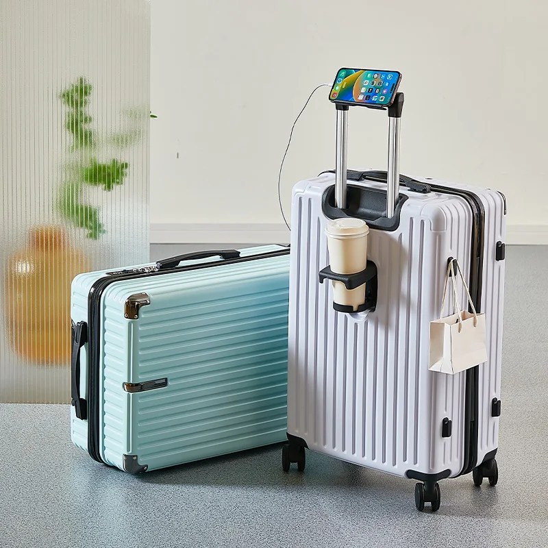 valise légère pour voyager, sac de transport de bagages pour enfants protégé par mot de passe pour hommes et femmes, valise en cuir de 20 à 26 pouces
