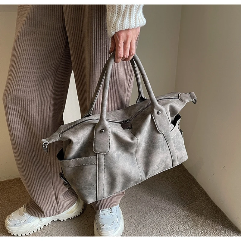sacs à main en cuir pu pour femmes, design rétro, initié, tendance de la mode, grand sac à ati elles, fourre-tout à bandoulière