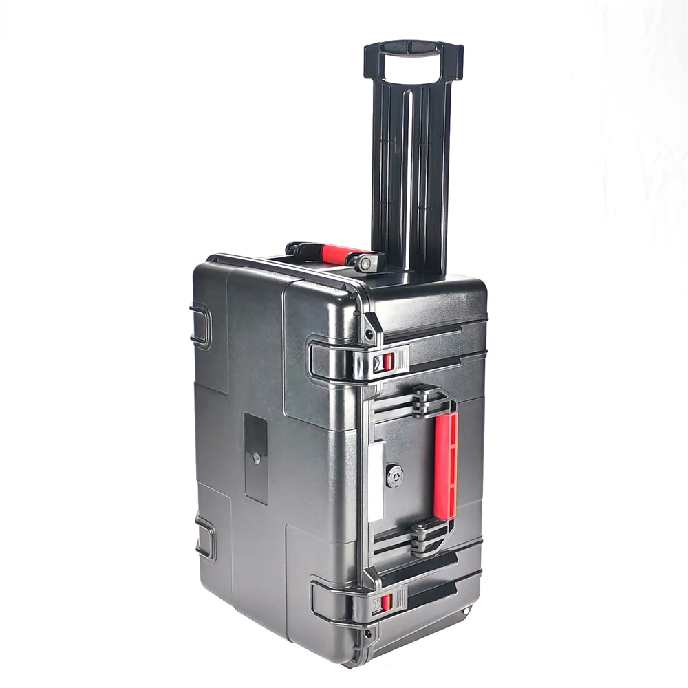 valise de sécurité abs robuste, mallette de chariot en plastique, équipement de protection, mallette à outils en plastique dur