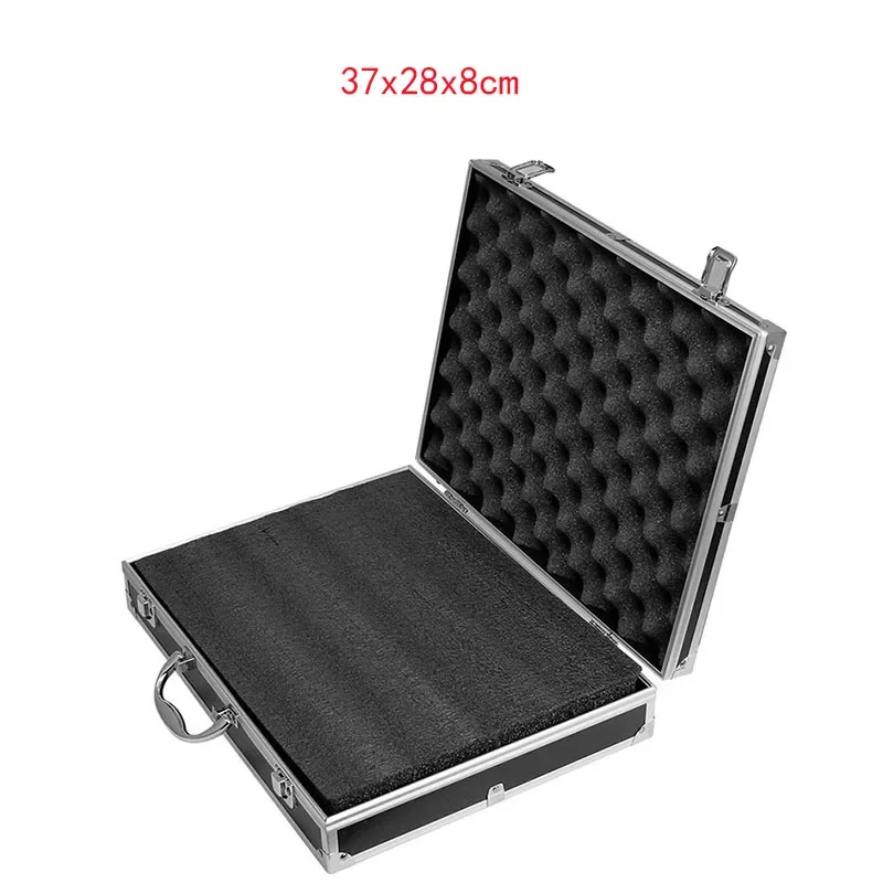 boîte à outils portable en aluminium, équipement de sécurité, boîte à outils, mallette à instruments, boîte de rangement, valise, étui résistant aux chocs avec éponge