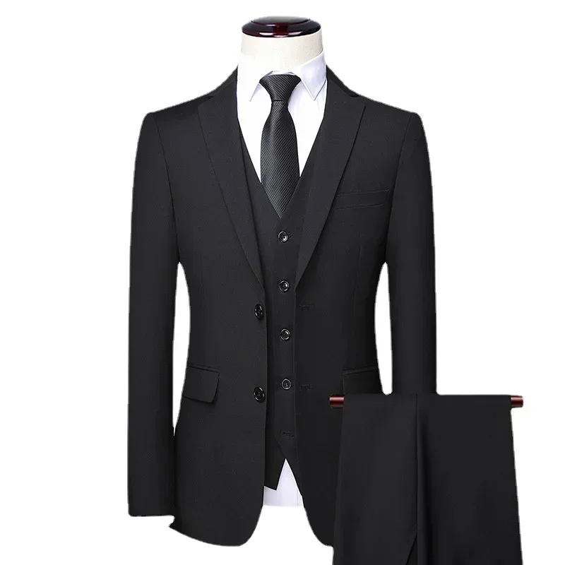 costume pour hommes 8xl (blazer + gilet + pantalon) mode business gentleman professionnel mince décoration extérieure corps mariage costume décontracté