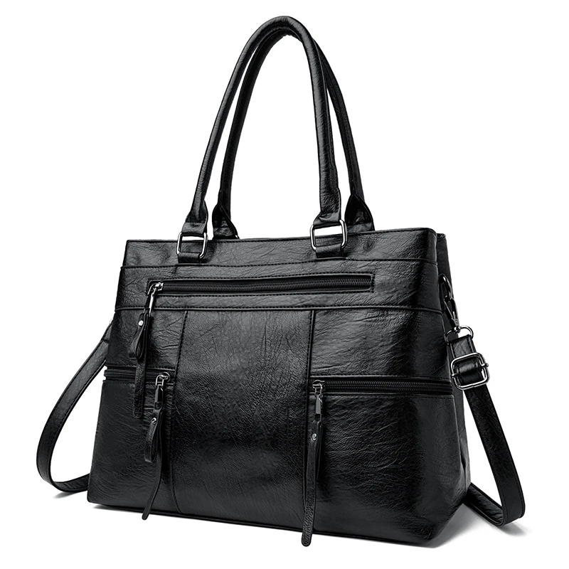 Sac à main femme - sac à main vintage avec bandoulière amovible - fermeture éclair, sac de travail et de voyage - durable