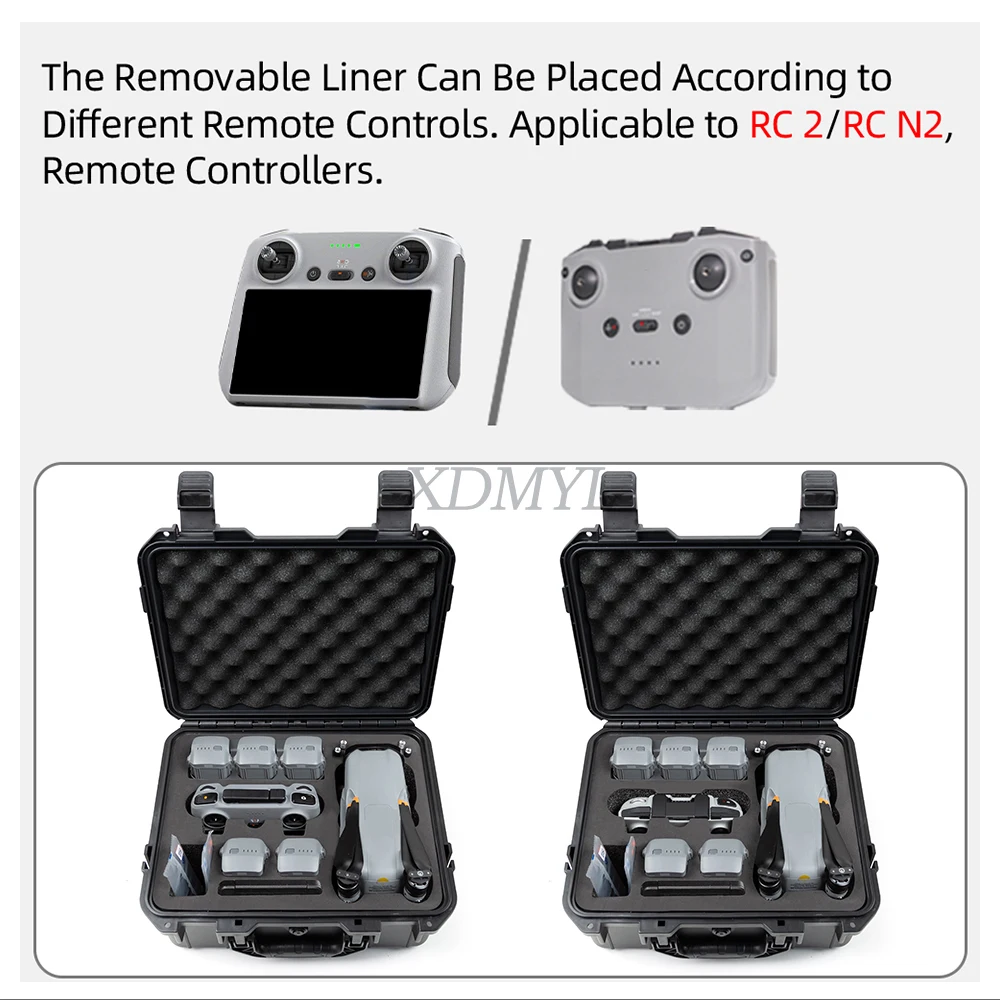 valise portable pour dji air 3/air 3 s, étui rigide, vpn, boîte de transport résistante à la pression pour dji rc 2/rc see/rc n3, accessoires de contrôleur