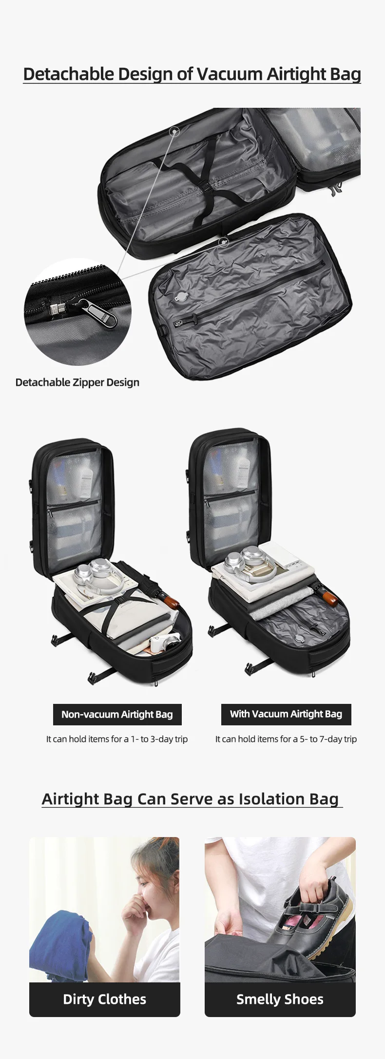valise à bagages durable à compression sous vide, grande capacité, roues pour femmes et hommes, cabine de transport, voyage d'embarquement, 2025