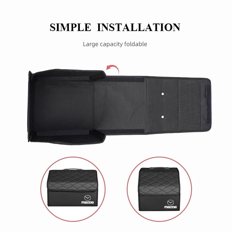 valise en cuir pour coffre de voiture, boîte de rangement pliable, mazda 2, 3, 6, 5, atenza cx30, cx90, cx60, cx50, mx30, cx3, cx5, mx5, cx7