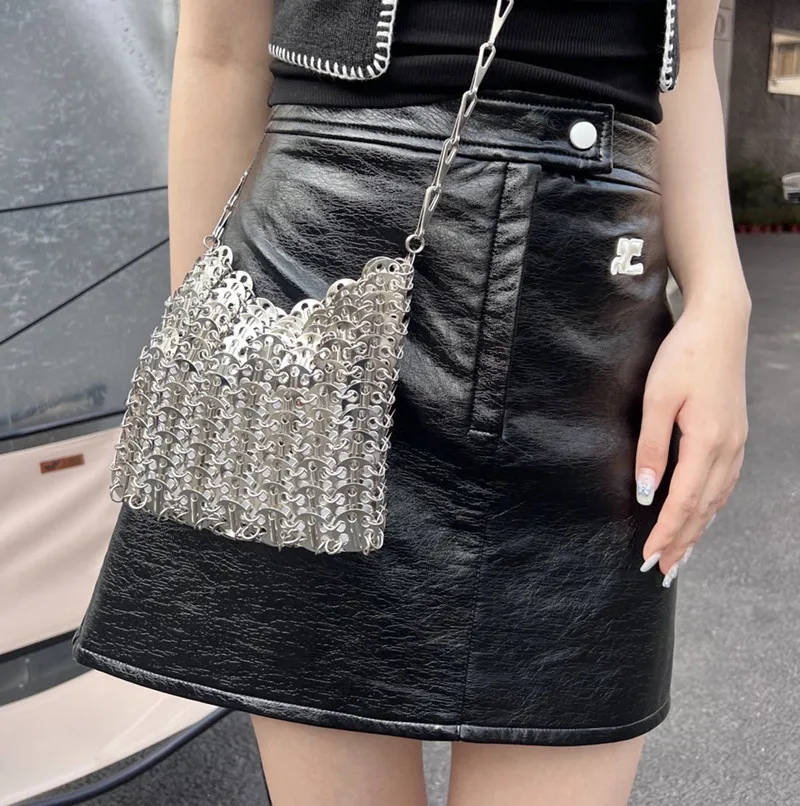 sac à main de luxe en métal amissié pour femme, fourre tout de styliste, esthétique, pochette de ixde mariage, initiée, de soirée