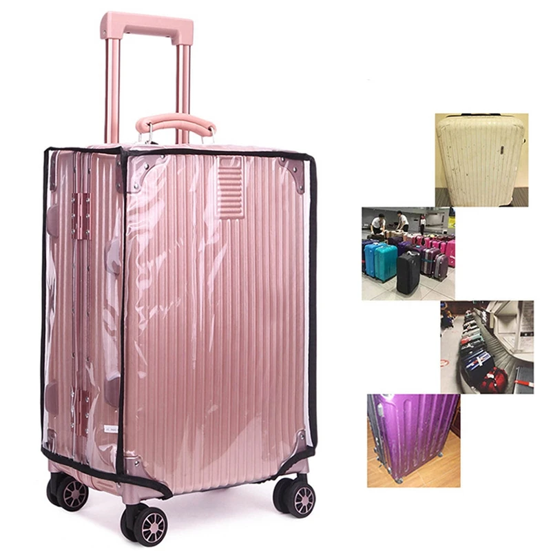 juste de protection transparente en pvc imperméable pour valise à roues, accessoire de voyage, anti poussière, 18 30 pouces
