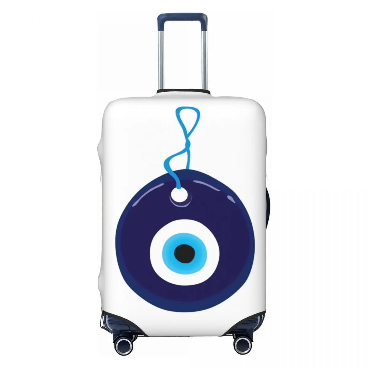 Juste de bagage en perles pour valise de voyage, housse élastique personnalisée, housses de protection, mauvais œil bleu, convient à 18-32 po