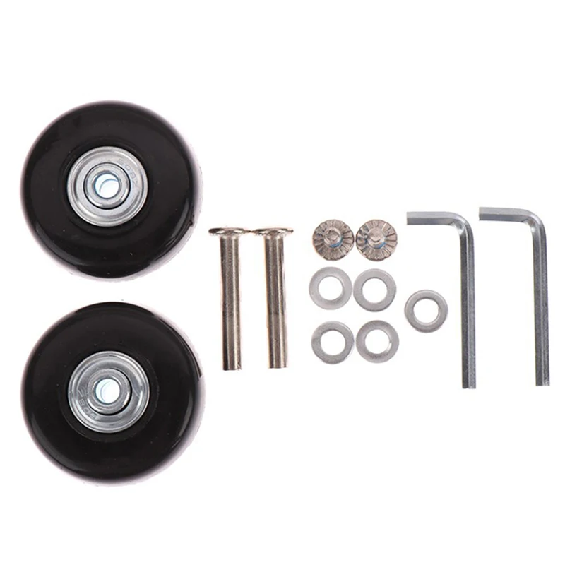 roues de remplacement pour valise à bagages, pièces de valise, essieux durables, roulettes flexibles à degré coulissant, dia50/54/60mm