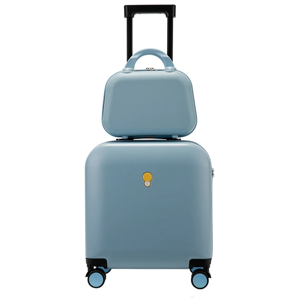 ensemble de valise à roulettes universelle pour femme, valise de voyage, bagage 18 amaran, matériau super compressif, abs, pc