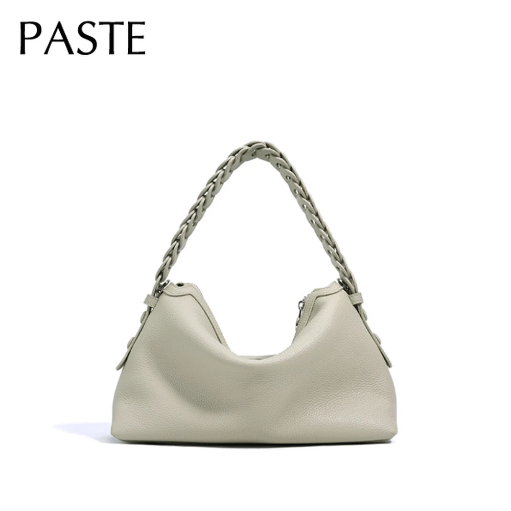 2025 ins chic designer poignée tissée à la main femmes fourre tout 2 bandoulière femme sac à bandoulière 100% cuir de vache sac à main beige