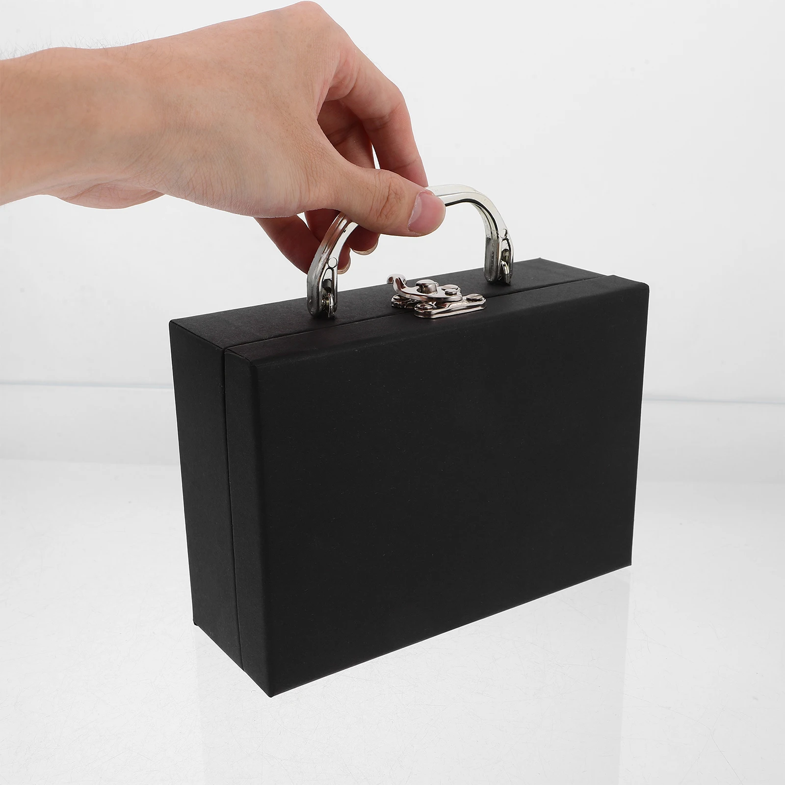 boîte de rangement de valise en papier avec poignée, 1 pièce, tiroir ganizer de bureau, conteneur vide, emballage cadeau, fournitures festives en papier