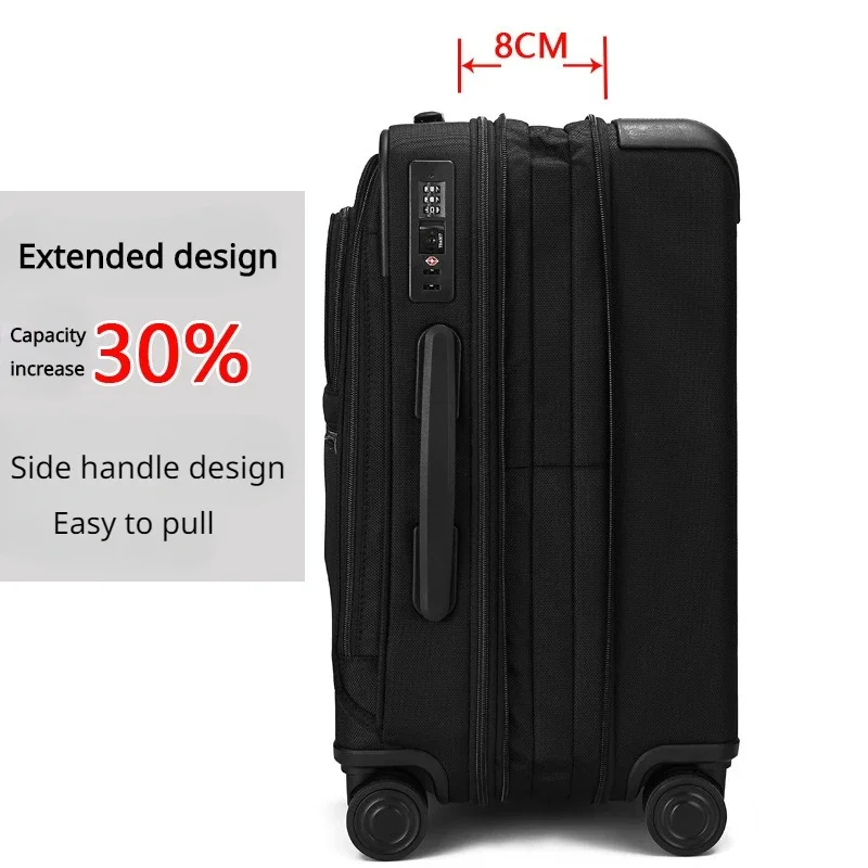 valise de voyage 20/24 pouces, boîtier de chariot avec roulettes, étanche, résistant à l'usure, sac pour ordinateur portable d'affaires, bagages roulants, boîte d'embarquement
