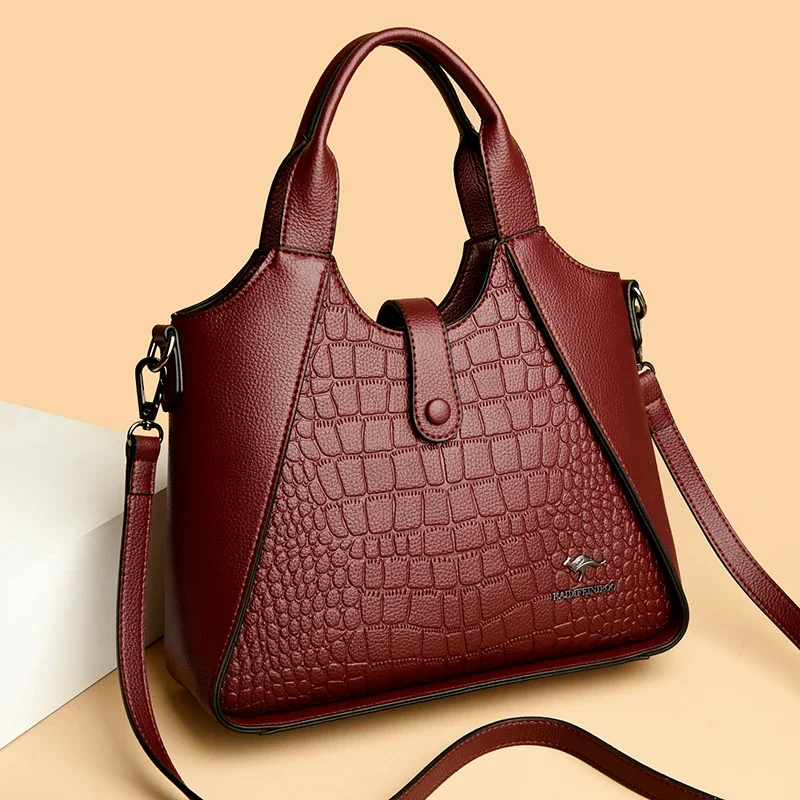 sac à main en cuir souple pour femme, sac à bandoulière, fourre tout décontracté, marque de créateur de luxe, haute qualité, 2024