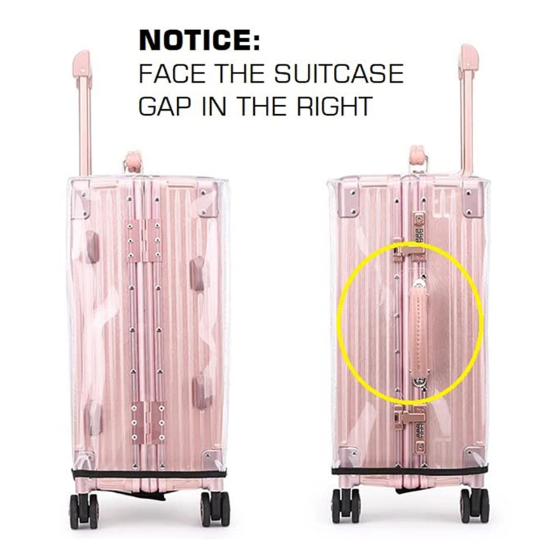 juste de protection transparente en pvc imperméable pour valise à roues, accessoire de voyage, anti poussière, 18 30 pouces
