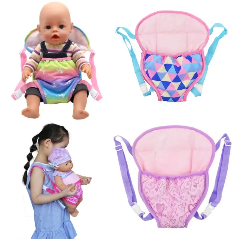 Sac à dos de poupée pour poupées de 43cm, Mini sac de transport, costume pour bébé né, adapté aux poupées de 18 pouces, cadeau d'anniversaire pour fille