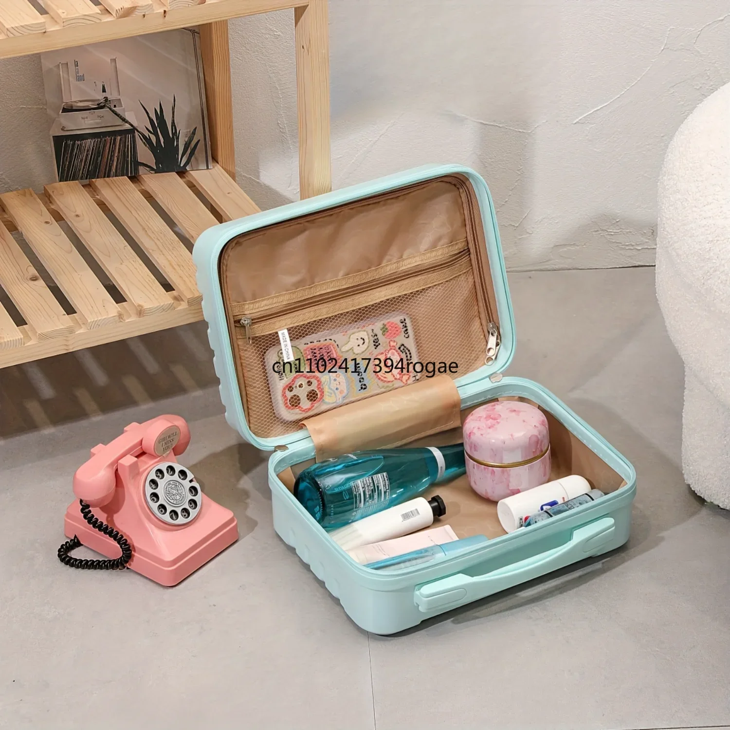 sac à cosmétiques pour bagages à main, mini sac pour femmes, petite boîte cadeau d'entreprise, articles de toilette, valise légère vintage élégante pour étudiant mu