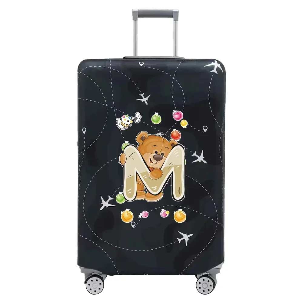 l'ensemble de valises de voyage convient aux housses en tissu extensible de 18 à 32 pouces, accessoires de voyage, housses de protection des bagages, impression d'ours