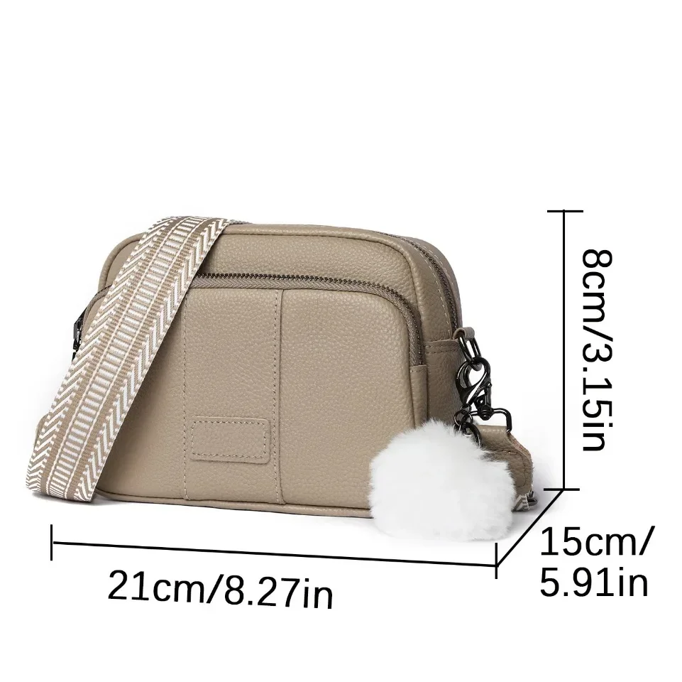 100% sac de messager en cuir véritable femmes mode style femme sac à main avec large bandoulière de luxe ampoule de cheveux sac à bandoulière