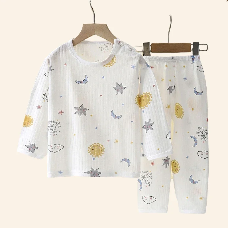ensembles pour enfants coton enfants vêtements à manches longues/courtes maison vêtements de nuit vêtements pour enfants garçon fille automne hiver hauts pantalons costumes
