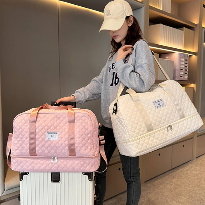 sac de sport de grande capacité, sac à main – design de compartiment à la mode et pratique, adapté à la salle de sport, au yoga et au sac à bandoulière pour femmes
