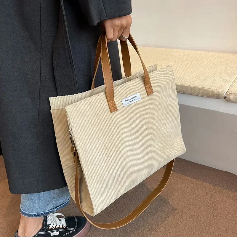 sacs à main pour femmes, sacoche en velours côtelé, fourre tout pour dames, sac à bandoulière pour femmes, sacs de shopping vintage