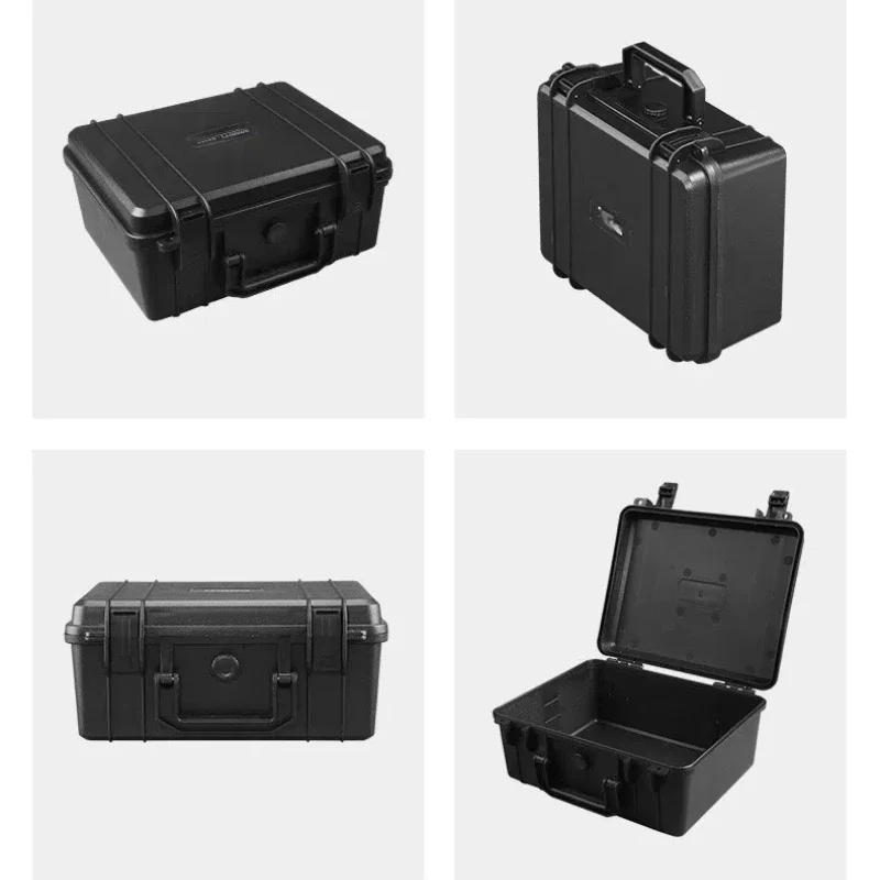 valise portable 28x24cm, étui rigide en plastique épais, boîte à outils de matériel d'équipement, boîte de rangement d'instruments de grande capacité avec éponge