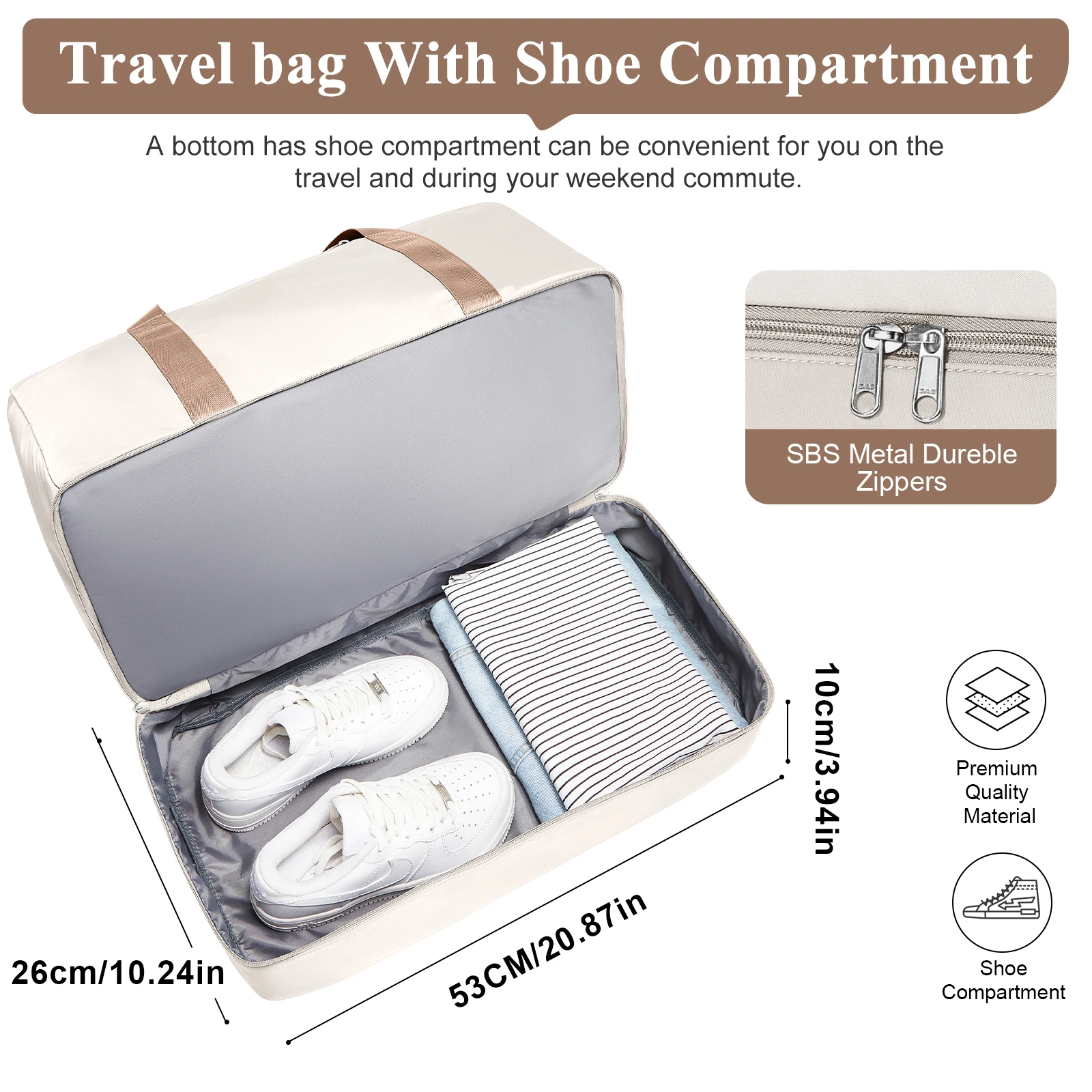 sacs de voyage pour bagages, sac à main, fourre tout de grande capacité, bagage à main d'aéroport, voyage d'affaires et sac de vacances pour femmes/hommes