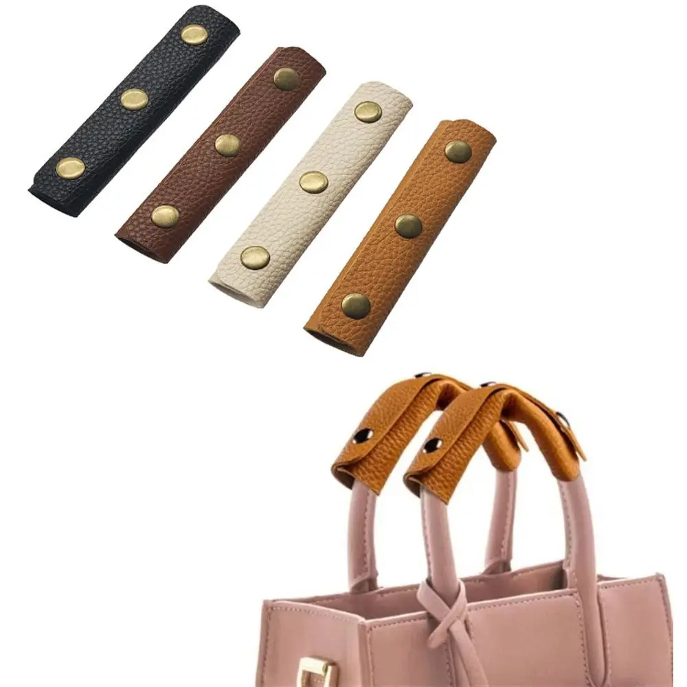 poignée de valise en cuir pu, design souple anti-choc, housse de poignée en cuir, couleur unie, sangle d'épaule, housse de poignée, accessoires de sac