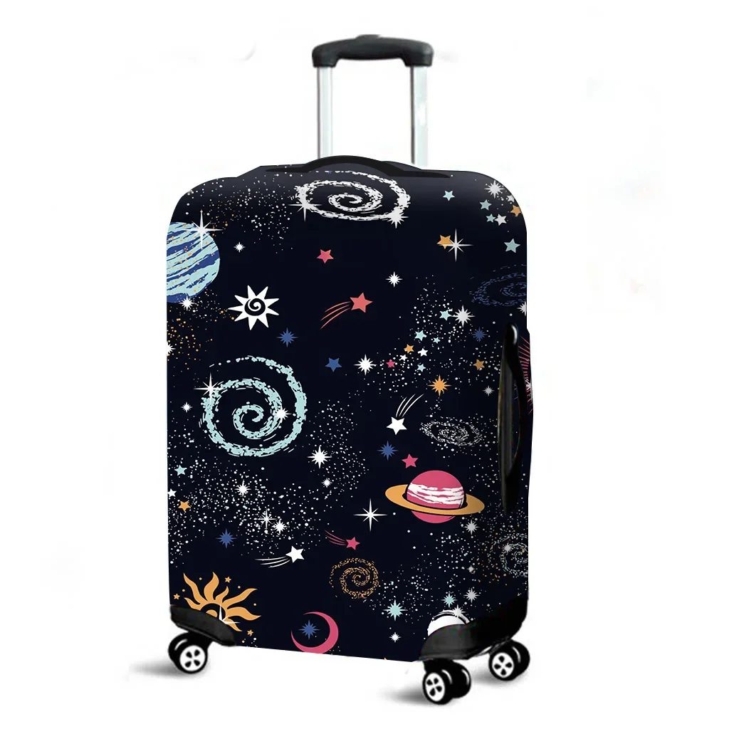 housse élastique anti poussière pour bagages de vacances, sac de protection avec roues universelles, coque extérieure de valise en cuir