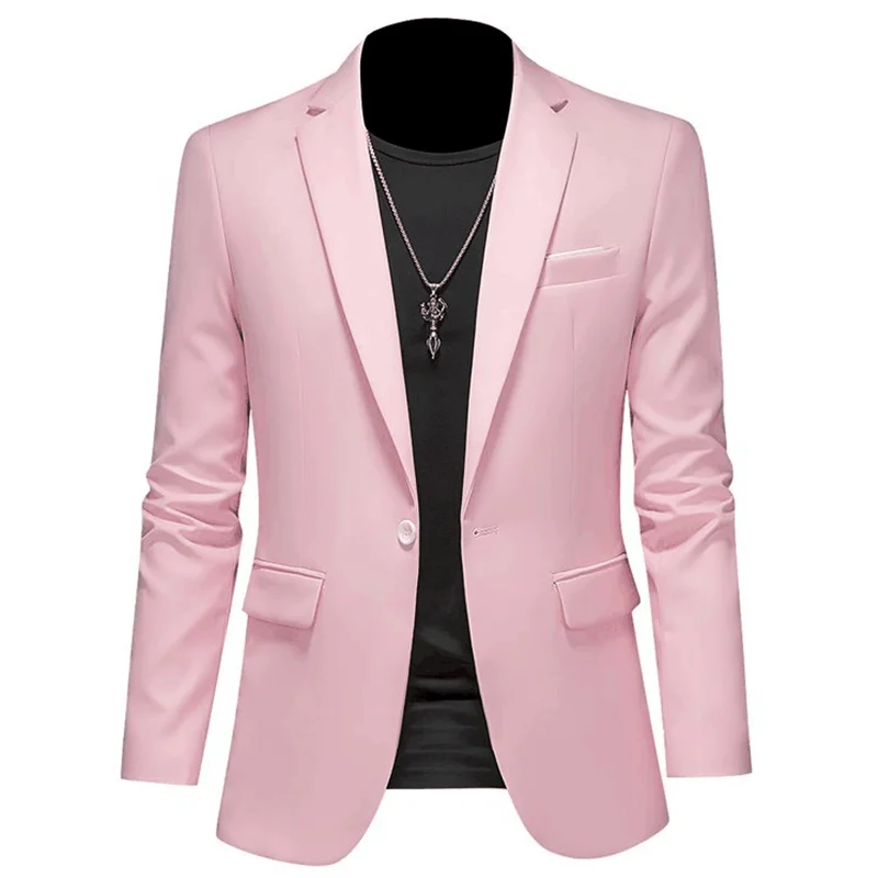 Blazer formel pour hommes, vestes trempées solides, blazers d'affaires décontractés, mode masculine, fête de mariage, grande taille, 6XL-M, printemps