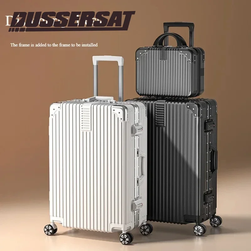 chariot à bagages en alliage d'aluminium et de magnésium 100 % 20 28 pouces avec porte gobelet | valise de voyage légère