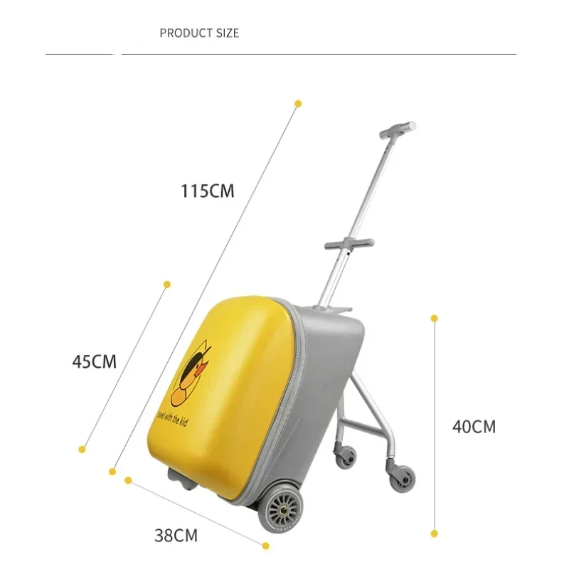 valises de voyage multifonctionnelles pour enfants, bagages à roulettes paresseux pour garçons et filles, chariot de dessin animé pour bébé, sac cadeau