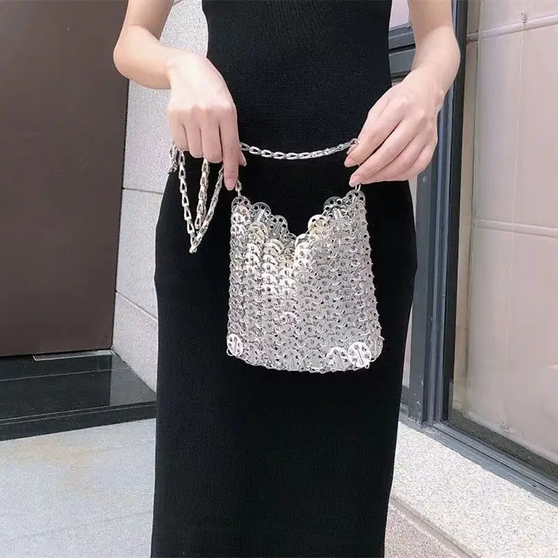 sac à main de luxe en métal amissié pour femme, fourre tout de styliste, esthétique, pochette de ixde mariage, initiée, de soirée