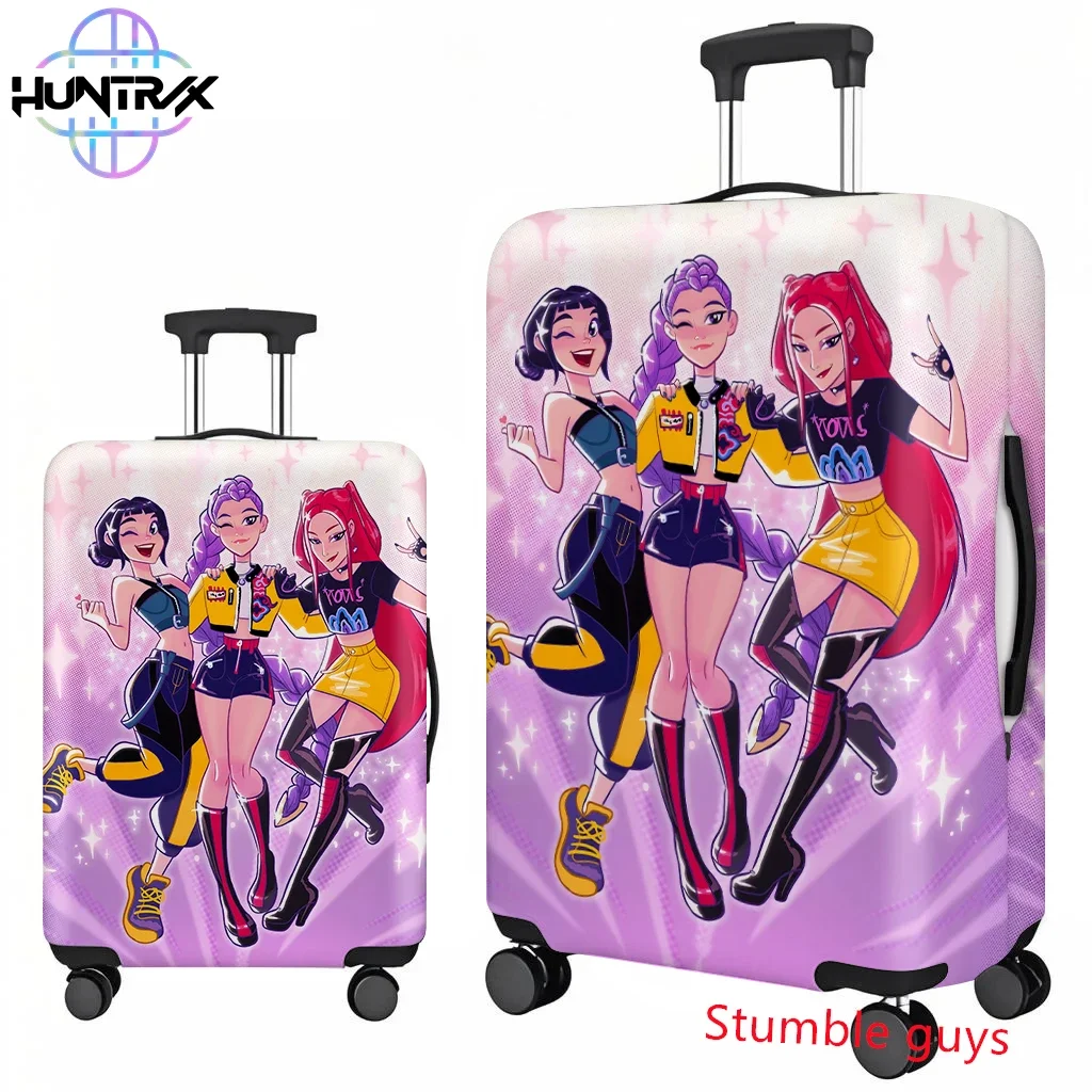 housse de bagage demon hunters anime kpop, convient aux valises de 18 à 32 pouces, protection de voyage souple