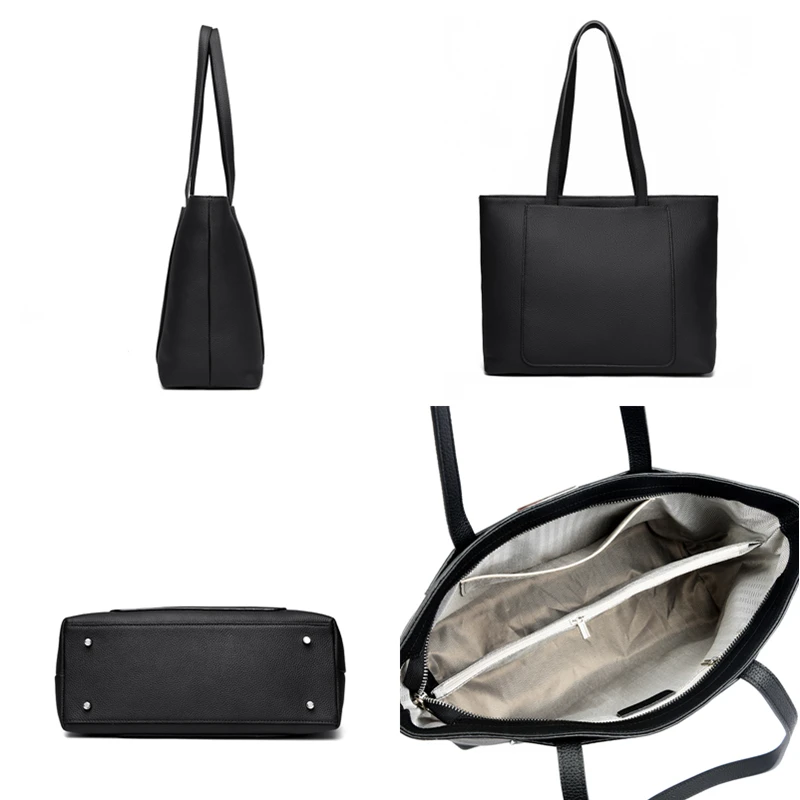 sac à main en cuir véritable de haute qualité pour femmes, fourre tout décontracté de grande capacité, mode cuir de vache, sac à bandoulière sous les bras de grande taille