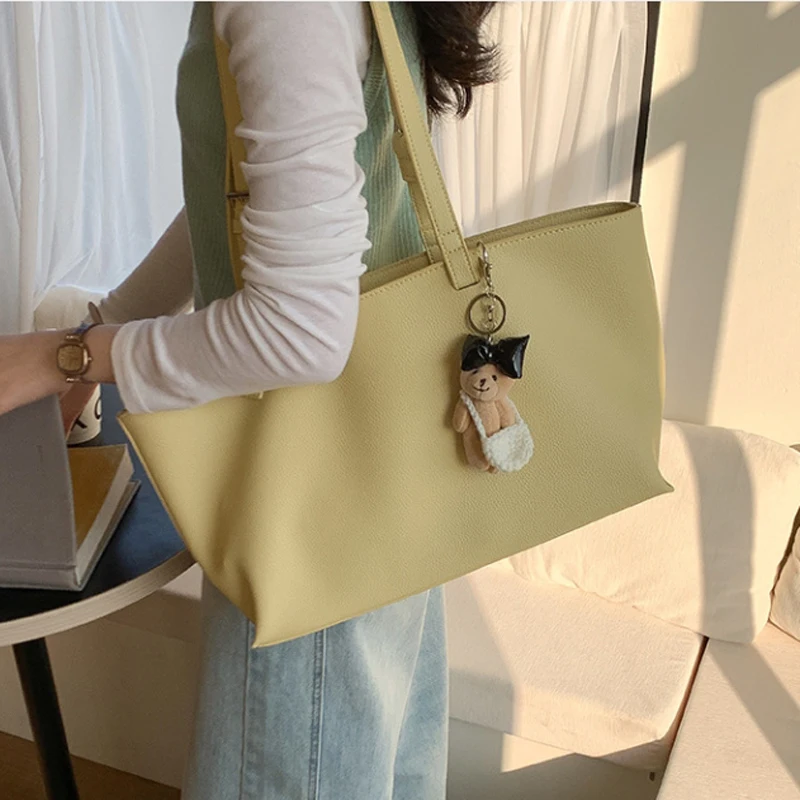 Sac à main en cuir de luxe pour femmes, sac de plage d'été tendance, décontracté, Style coréen, fourre-tout populaire pour dames, 2025