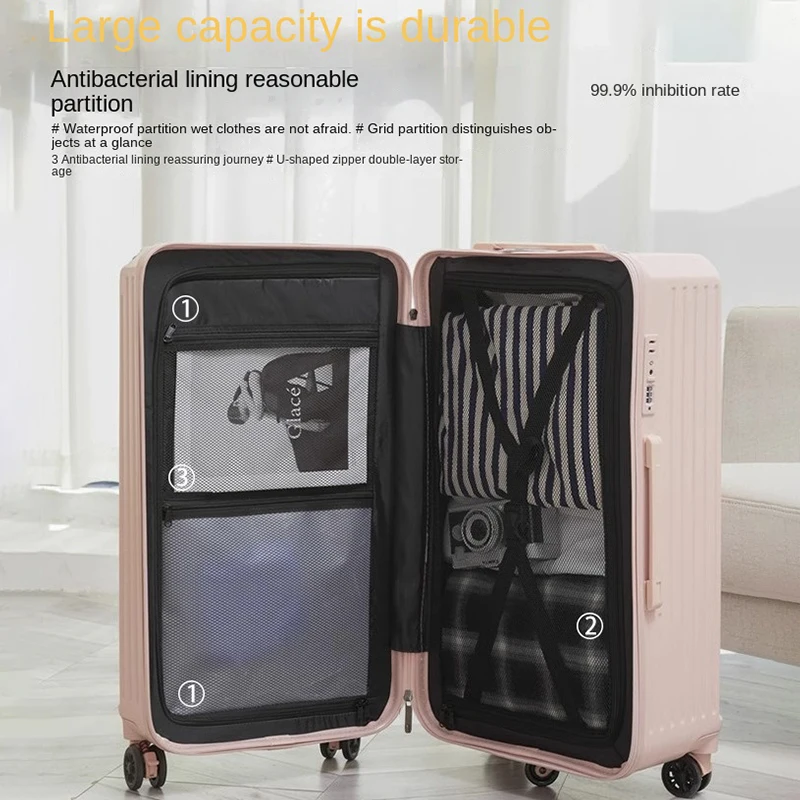 valise 30 "bagages de grande capacité hommes et femmes universel mot de passe à cinq roues boîtier de chariot étudiant voyage porte bagages
