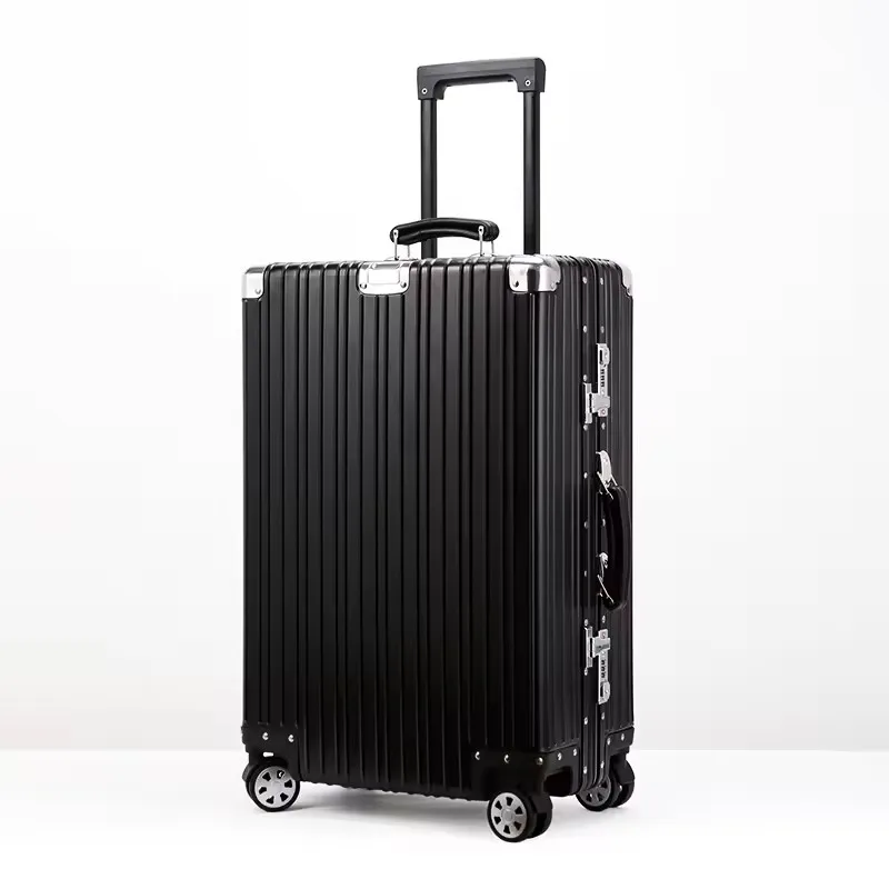 valise de voyage luxueuse en alliage d'aluminium magnésium, nouveau style, roue muette de haute qualité, chariot à bagages roulants de 20/24/26/29 pouces