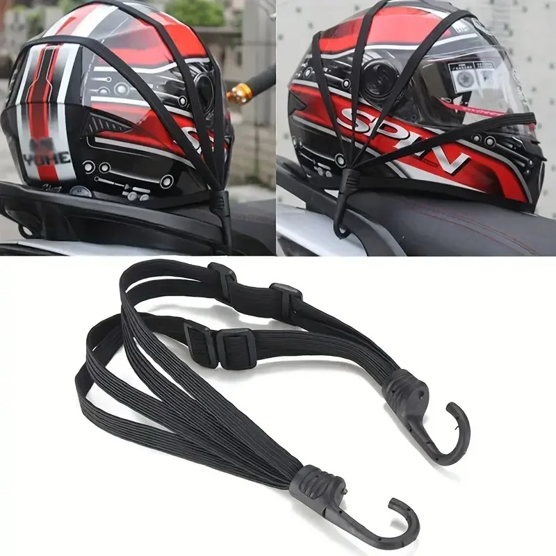valise élastique pour moto, 1 pièce, avec crochet de sécurité, casque polyvalent, équipement de transport en maille, durable et élégante pour les voyages quotidiens