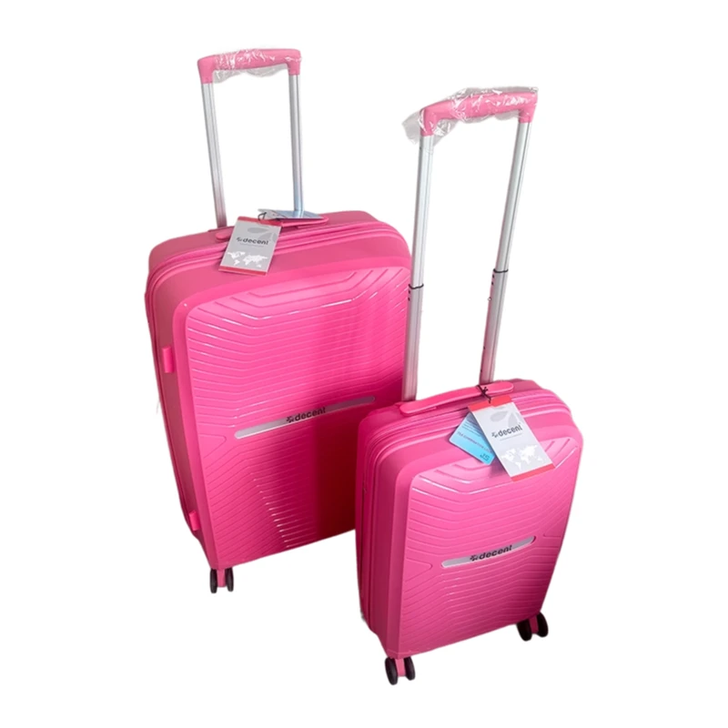 Valise à roulettes PP de haute qualité, Durable, résistante aux rayures et aux chocs, valise à bagages à main 20 pouces 28 pouces avec serrure TSA