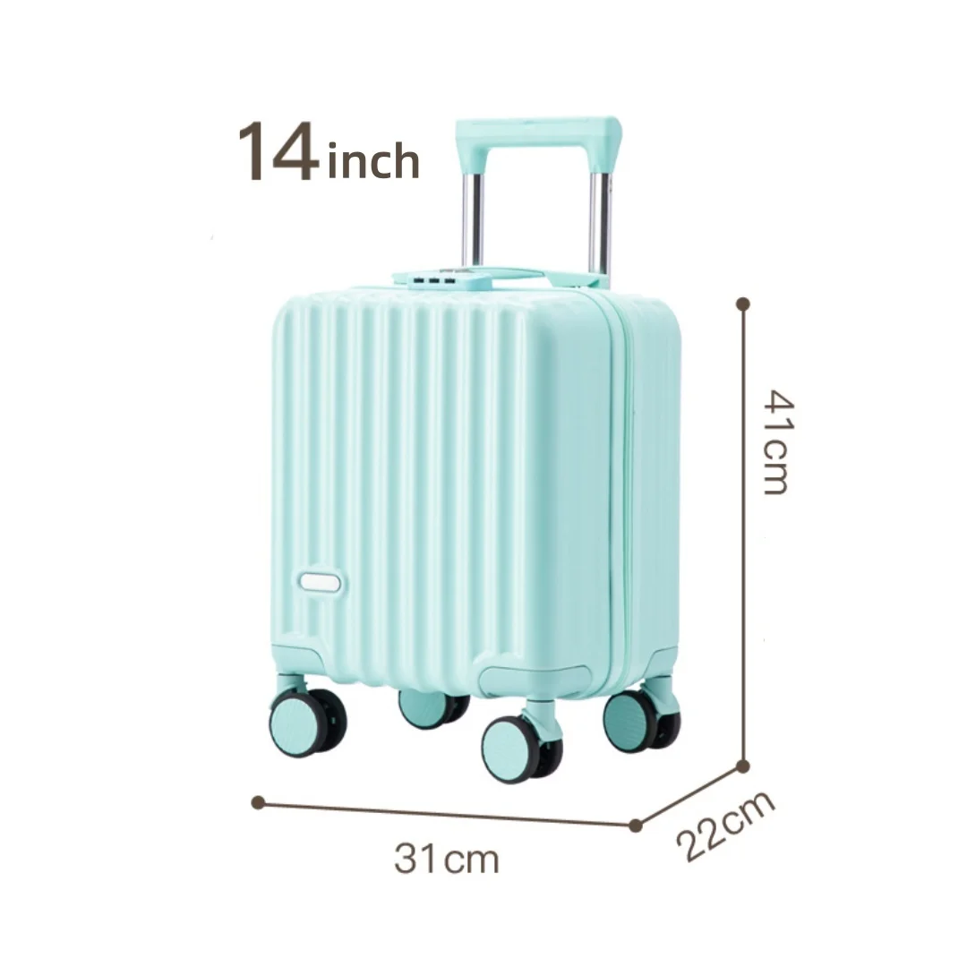 valise à main de 14 pouces avec porte gobelet et support de téléphone adaptée aux hommes et aux femmes pour les courts voyages avec roues pivotantes