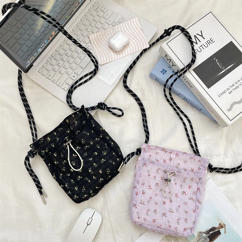 sacs à main pour femmes, sacs à bandoulière à cordon de serrage, mini sacs à bandoulière mignons de grande capacité pour femmes, porte monnaie pour téléphone portable