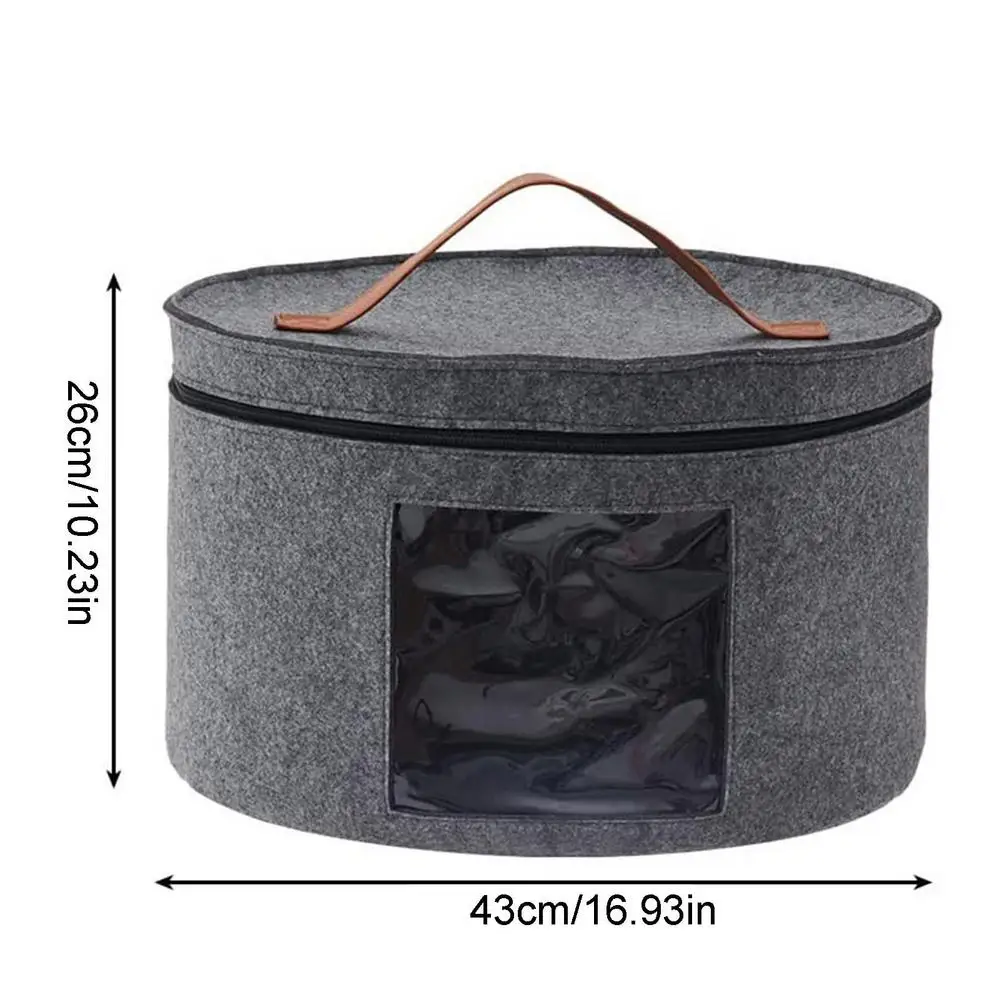 boîte de rangement de grande capacité avec couvercle à fermeture éclair, bacs de rangement multifonctions pour chapeaux, étui de voyage pour vêtements, e27