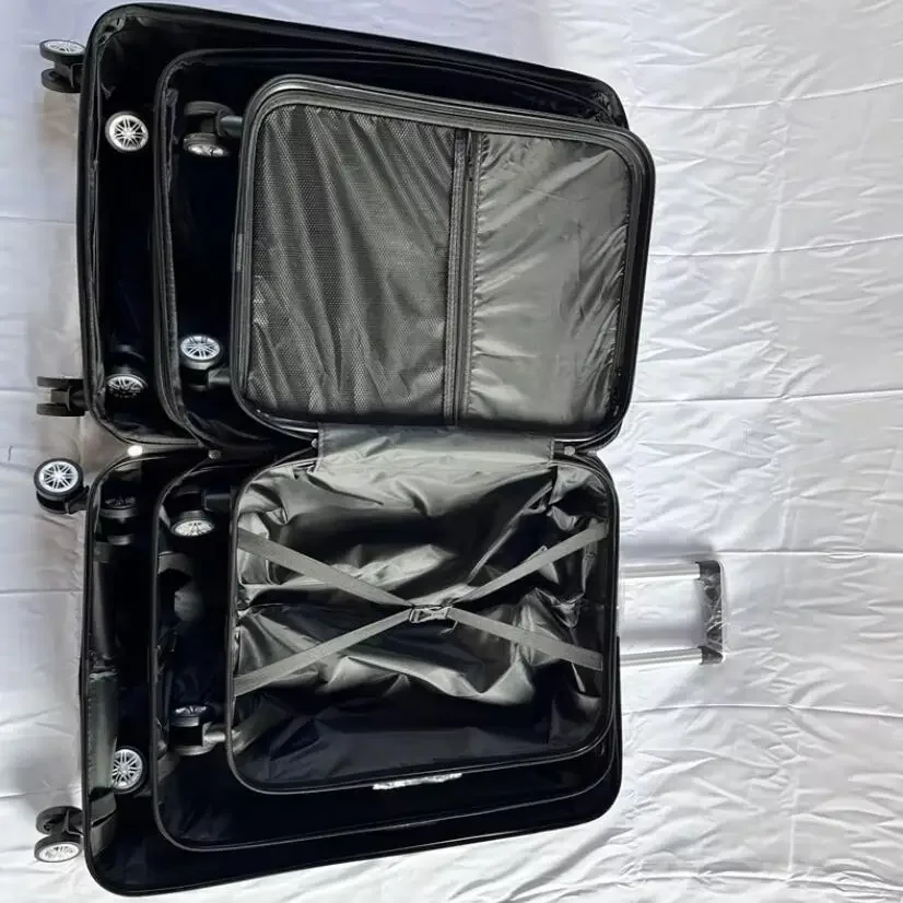 grand ensemble de valises crâne extensibles 3 pièces boîtier de chariot ensemble de bagages roulants trois pièces avec roues