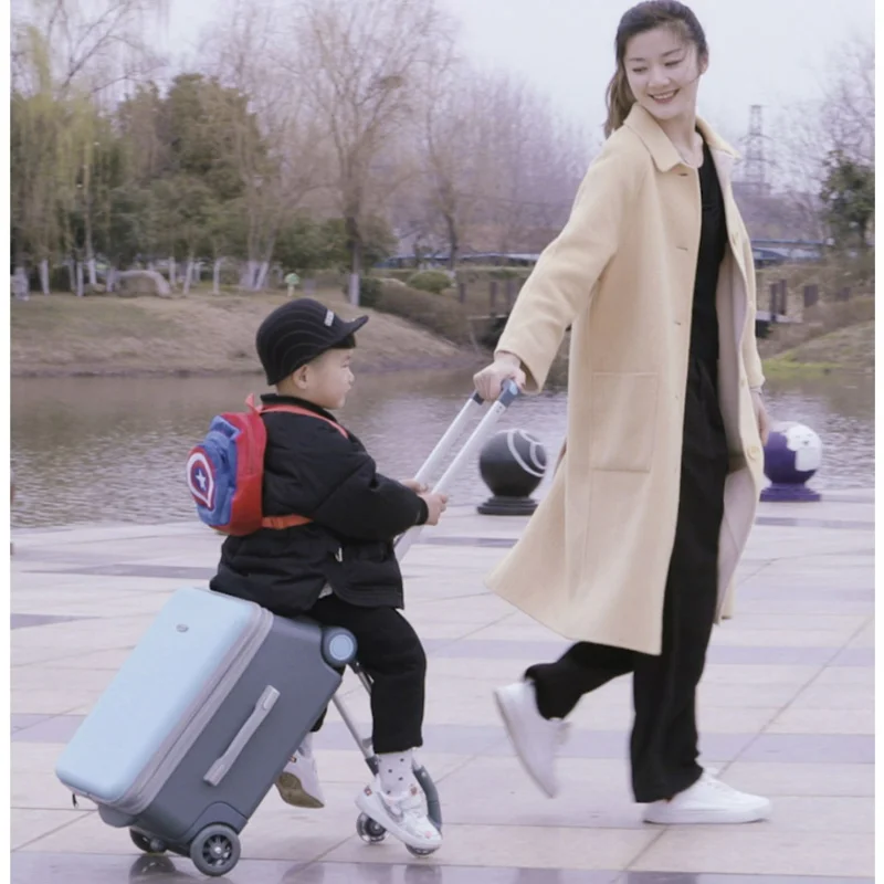 sacs de voyage à roulettes avec garde corps pour enfants, bagages pour enfants, valises pour enfants, étui à bagages à roulettes, 20 po